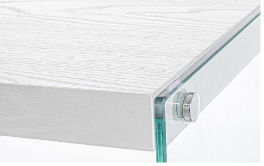 Estantería DKD Home Decor Blanco Transparente Cristal Madera MDF 40 x 30 x 180 cm (1)