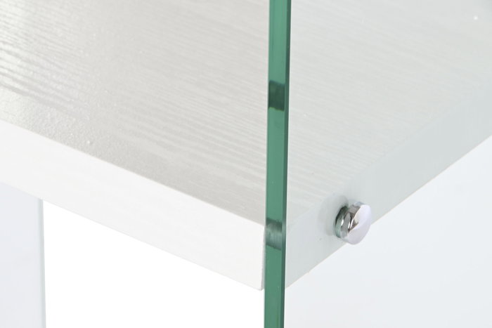 Estantería DKD Home Decor Blanco Transparente Cristal Madera MDF 40 x 30 x 180 cm (1)