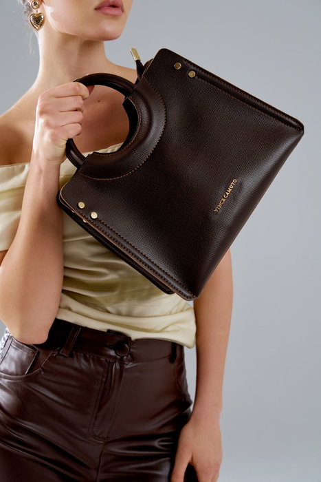 Vince Camuto Bolso Perugia - Brown, Cuero de Polivinilo, Color Marrón