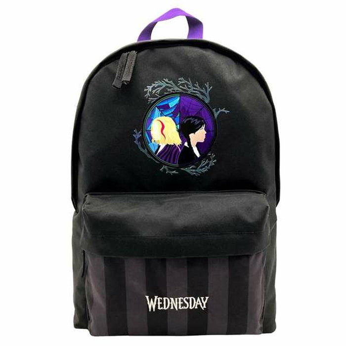 Toybags Mochila Americano Wednesday Addams y Enid con compartimento portalaptop