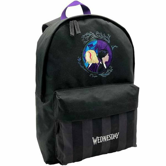 Toybags Mochila Americano Wednesday Addams y Enid con compartimento portalaptop