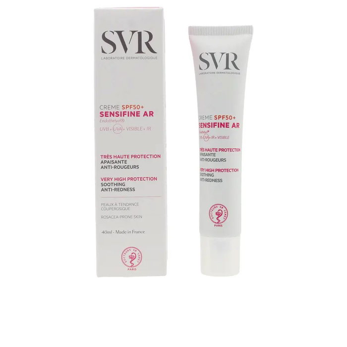 SVR Sensifine AR Tratamiento Facial Anti-Redness SPF 50+ 40 ml - Crema Protectora Solar Alta para Reducir Rojeces y Calor