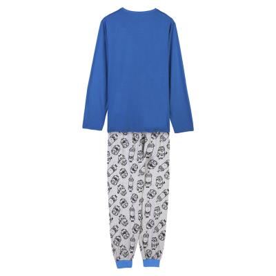 Pijama Largo Single Jersey Minions Azul XXL Pijama Largo Single Jersey Minions Azul XXL