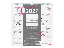 FINOCAM Calendario Chic 2027 de Pared con Espacio para Escribir Blanco