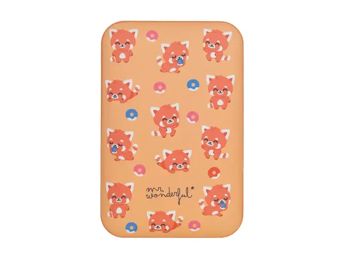 Wondee Batería Externa 10.000 mAh Panda Rojo - Energía Extra con Divertido Diseño