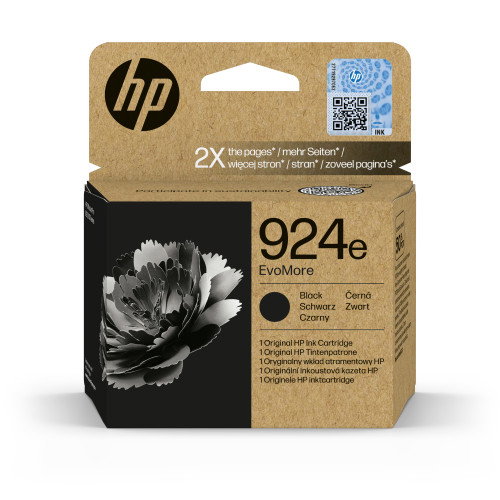 HP Cartucho Tinta Original EvoMore 924e Negra 4K0V0NE HP Cartucho Tinta Original EvoMore 924e Negra 4K0V0NE