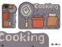KINVARA Alfombra de cocina Cooking Azul-Amarillo-Naranja-Blanco-Negro