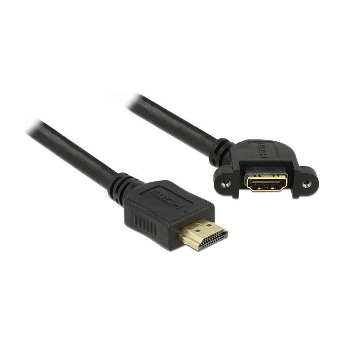 DeLOCK Cable HDMI A de 1 m con conector hembra angular de 110°