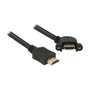 DeLOCK Cable HDMI A de 1 m con conector hembra angular de 110°