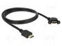 DeLOCK Cable HDMI A de 1 m con conector hembra angular de 110°