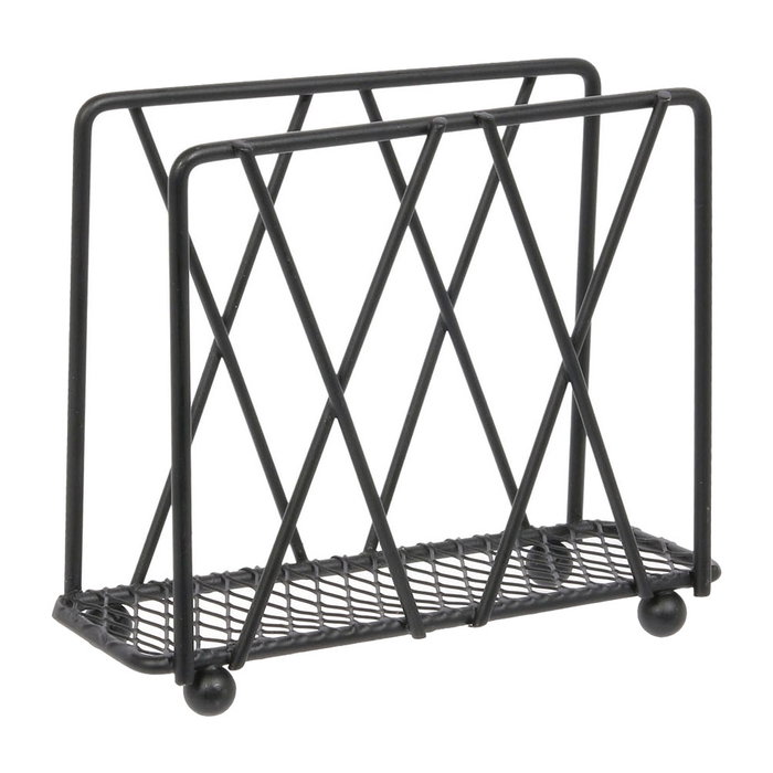 Home Deco Factory Servilletero Deco Filaire Alambre Negro para Servilletas de Papel 12,5x5x11 cm