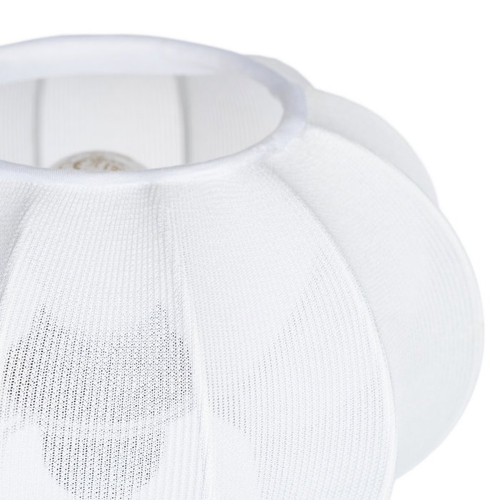 Lámpara Mesa Mármol Cerámica-Tejido 21 X 21 X 25 cm