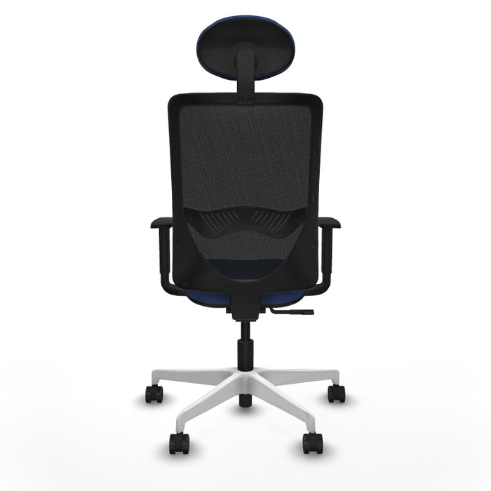 PIQUERAS Y CRESPO Silla de oficina Zulema con mecanismo Sincro, Azul marino y Negro