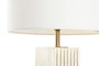 DKD Home Decor Lámpara de Sobremesa Latón y Hueso Beige