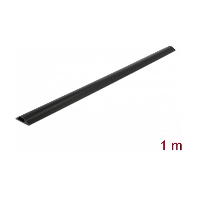 DeLOCK Conducto de cables autoadhesivo 30 x 8 mm - 1 m negro