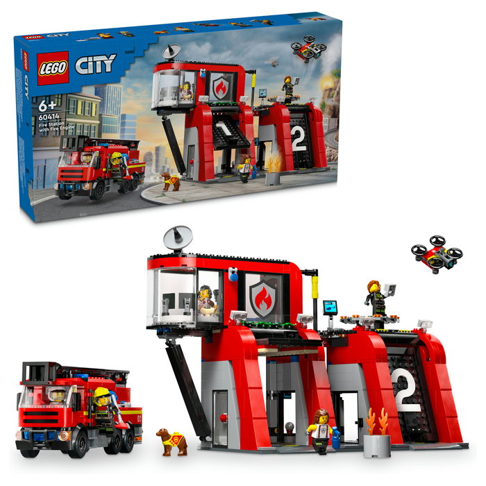 LEGO City Parque de Bomberos con Camión de Bomberos 60414