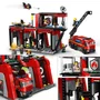 LEGO 60414 Estación de Bomberos y Camión de Bomberos, Figura de Perro de Juguete y 5 Minifiguras, Regalo Infantil
