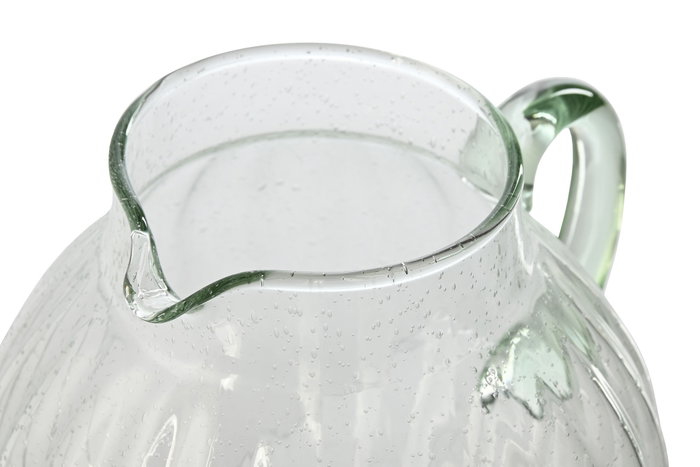 DKD Home Decor Jarra de Cristal Bubbles Garbo Verde 3,25L