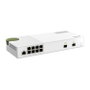 QNAP QSW-M2108-2S Switch L2+ Gestionado 8 Puertos 2.5G Ethernet + 2 SFP+, 80 Gbps, Web, QoS, VLAN, Jumbo Frames, 12V DC