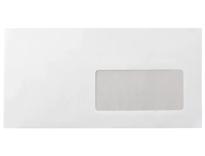 Liderpapel Sobre Nº 4 Blanco Americano Con Ventana Derecha Tira De Silicona 115x225 Mm Paquete 25 Unidades