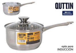 Inde Cazo 18 cm 3L Acero Inoxidable con Tapa "New Neron" Qt (4 Unidades)