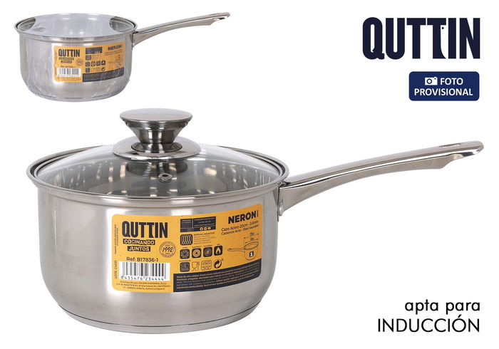 Inde Cazo 18 cm 3L Acero Inoxidable con Tapa "New Neron" Qt (4 Unidades) Inde Cazo 18 cm 3L Acero Inoxidable con Tapa "New Neron" Qt (4 Unidades)