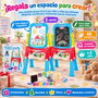 Jugatoys - pequeñ@sartistas Pizarra 2 en 1 magnética y para tizas con 48 accesorios