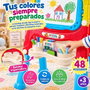 Jugatoys - pequeñ@sartistas Pizarra 2 en 1 magnética y para tizas con 48 accesorios