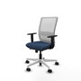 PIQUERAS Y CRESPO Silla de oficina Haches Azul marino y Blanco
