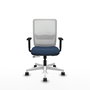 PIQUERAS Y CRESPO Silla de oficina Haches Azul marino y Blanco