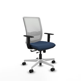 PIQUERAS Y CRESPO Silla de oficina Haches Azul marino y Blanco