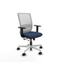 PIQUERAS Y CRESPO Silla de oficina Haches Azul marino y Blanco