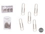 Pincello Set 90 Clips Silver Med 3.3x11.5x1.5 cm Metal (Set de 24)