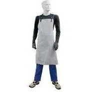 ROTHENBERGER Delantal de Soldador de Cuero Serraje Vacuno Blanco 800 x 1100 mm Protección Cuerpo Ropa