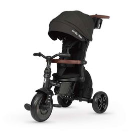 Ociotrends Comfo Max Triciclo 6 en 1 Plegable en Aluminio con Ruedas EVA, Asiento Giratorio 360° y Reclinable, Negro