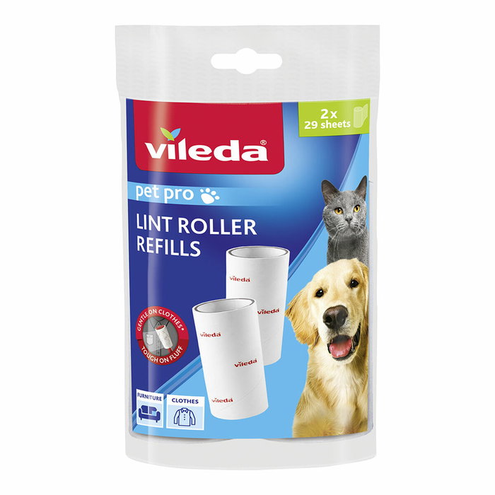 Vileda Recambio Rodillo Quitapelusas Pet Pro 2 x 29 Hojas Vileda Recambio Rodillo Quitapelusas Pet Pro 2 x 29 Hojas