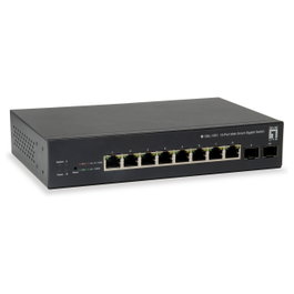 LevelOne GEP-1051 Switch Gestionado L2/L3/L4 Gigabit PoE+ 8 puertos 2 SFP Negro