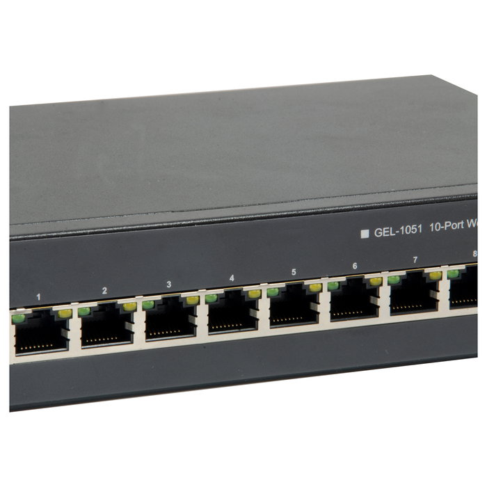 LevelOne GEP-1051 Switch 10 Puertos Gigabit PoE+ con 2 SFP