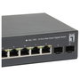 LevelOne GEP-1051 Switch Gestionado L2/L3/L4 con 8 Puertos Gigabit PoE+ (70W) y 2 Ranuras SFP, Montaje en Rack