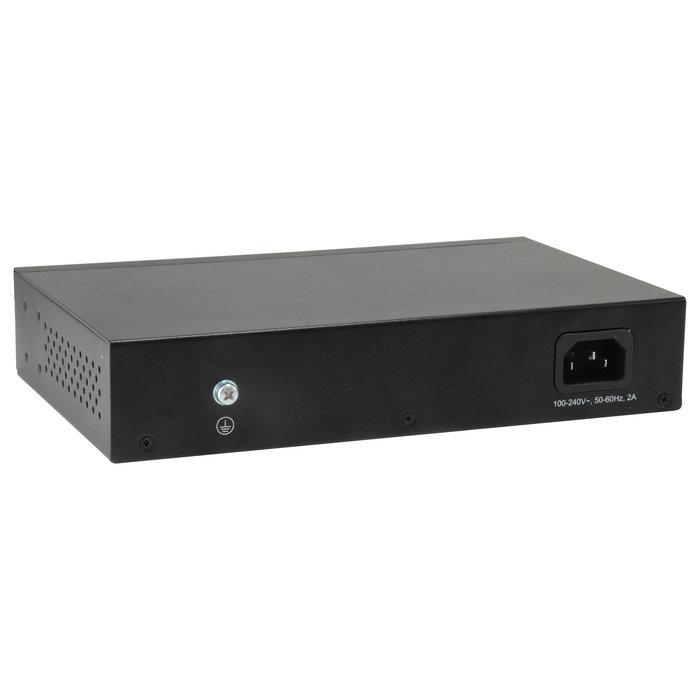 LevelOne GEP-1051 Switch Gestionado L2/L3/L4 con 8 Puertos Gigabit PoE+ (70W) y 2 Ranuras SFP, Montaje en Rack