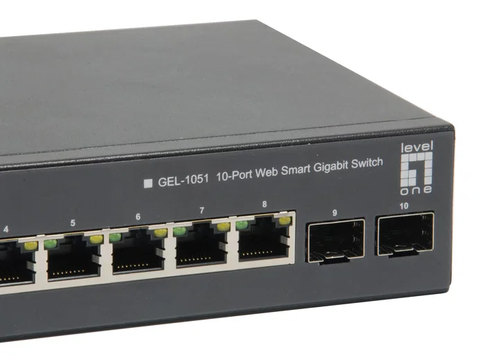 LevelOne GEP-1051 Switch 10 Puertos Gigabit PoE+ con 2 SFP