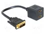 DeLOCK Adaptador DVI 24+1 macho a 2 x HDMI hembra, Negro