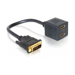 DeLOCK Adaptador DVI-D macho a 2 x HDMI hembra