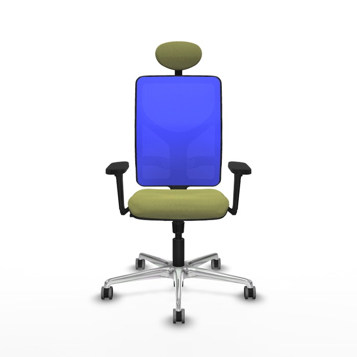 PIQUERAS Y CRESPO Silla de oficina Motilla con mecanismo Sincro, Verde oliva y Azul PIQUERAS Y CRESPO Silla de oficina Motilla con mecanismo Sincro, Verde oliva y Azul