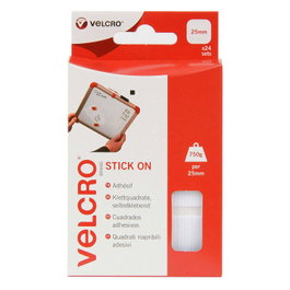 VELCRO VEL-EC60235 Cierre autoadhesivo de gancho y bucle, Blanco, 24 piezas
