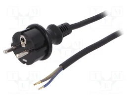PLASTROL Cable de alimentación H05RR-F 3x1mm² 3m