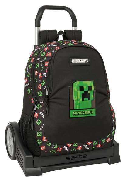 MOCH Mochila con Carro 665 Evolution Minecraft para Niño, 32 x 44 x 16 cm, Recomendada +3 Años MOCH Mochila con Carro 665 Evolution Minecraft para Niño, 32 x 44 x 16 cm, Recomendada +3 Años