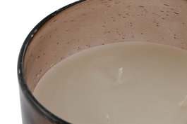 DKD Home Decor Vela Ambar Cristal Cera Parafina 14.8 x 15.2 x 14.8 cm (4 Unidades)