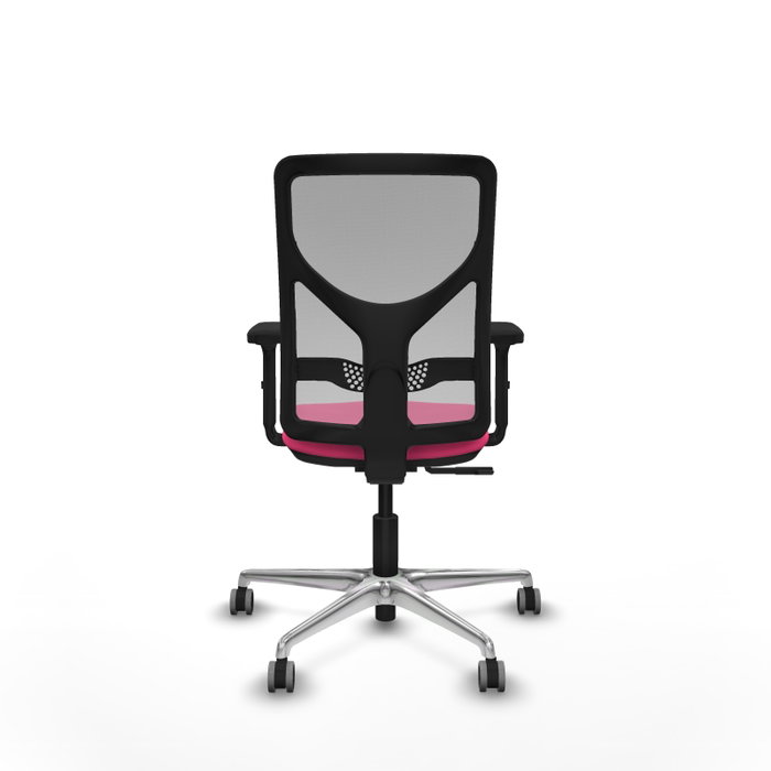 PIQUERAS Y CRESPO Silla de oficina Motilla con mecanismo Sincro, Rosa y Gris