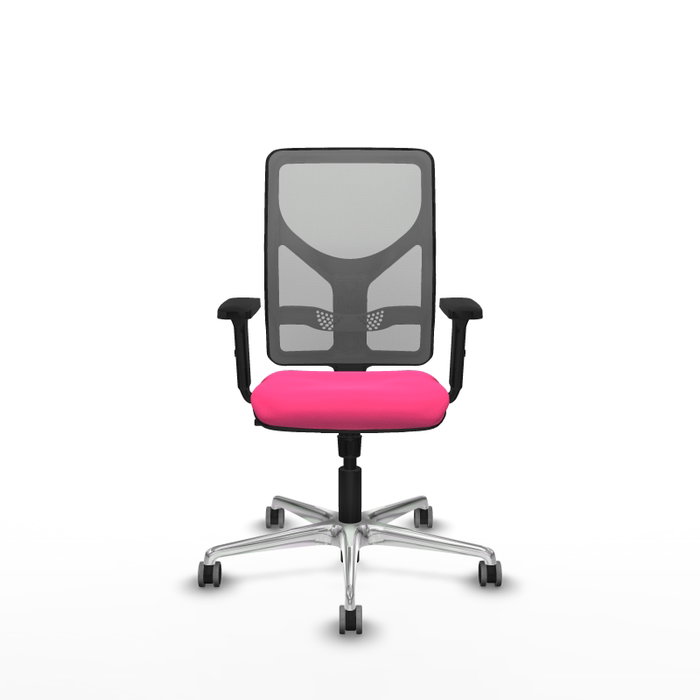 PIQUERAS Y CRESPO Silla de oficina Motilla con mecanismo Sincro, Rosa y Gris